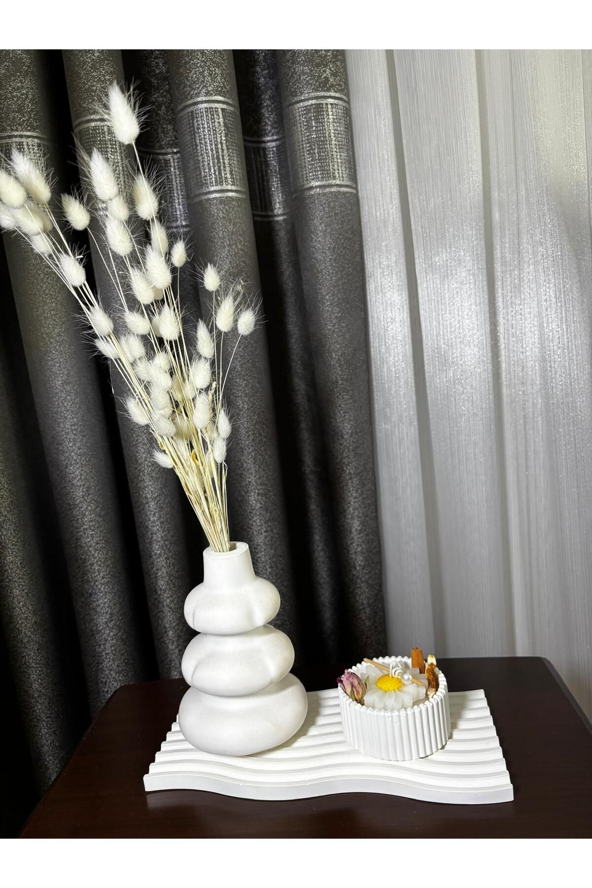 Breeze Candle :Ev , Ofis dekarasyonu için benzersiz bohem vazo & parafin mum.