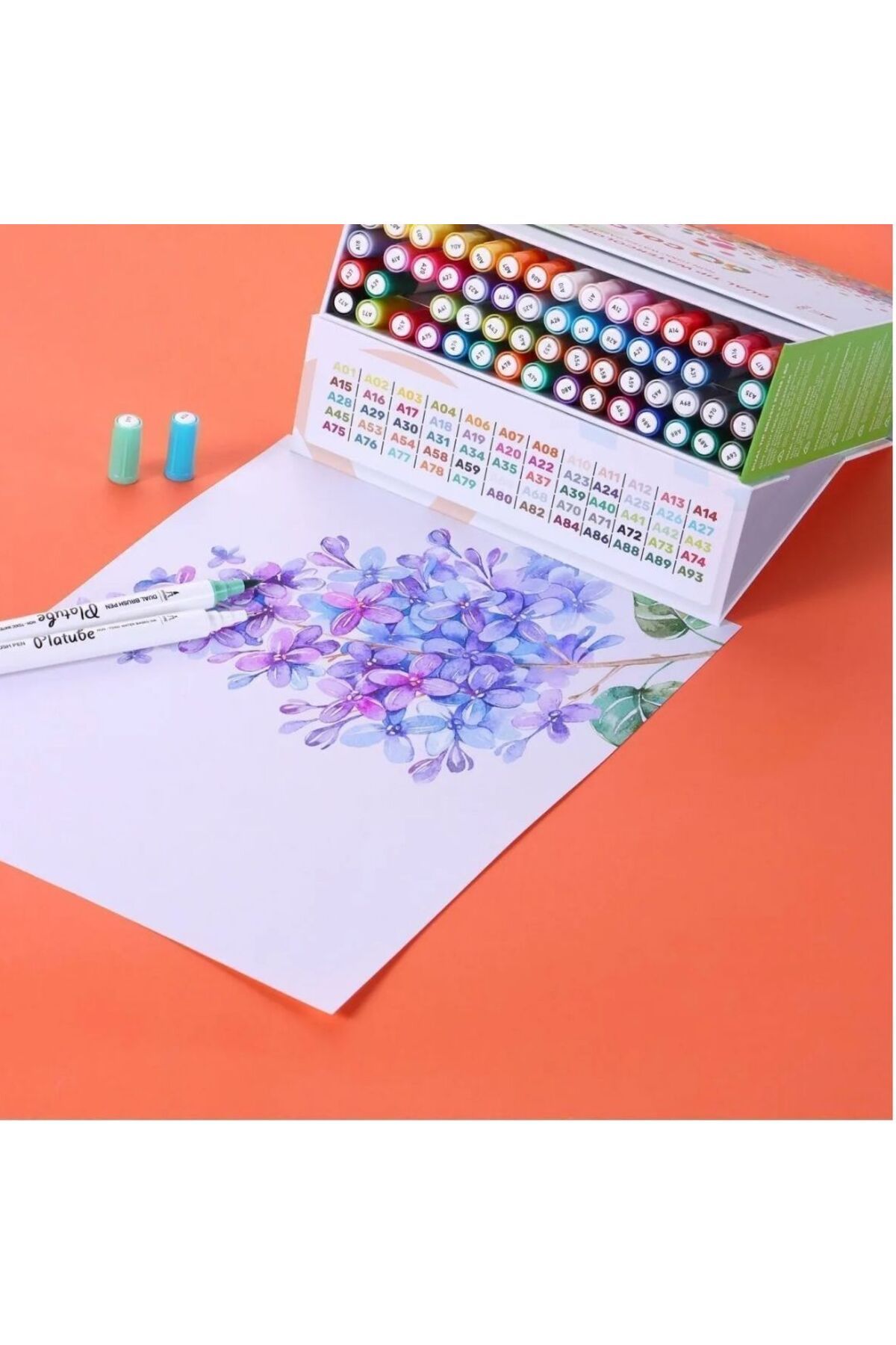 MASTRO Art Çift Taraflı Brush Pen 60’lı Marker Kalem Seti Bullet Jurnal Mandala Eskiz Boyama Seti