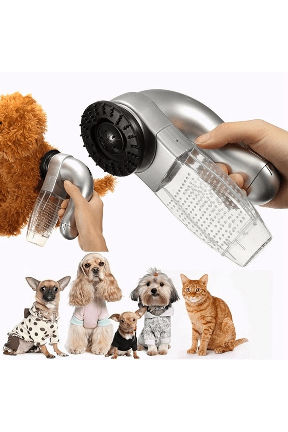 merland benvecocuk Shed Pal Kedi Köpek Vakumlu Tüy Toplama Tarağı - Tüy Toplama Traş Makinesi