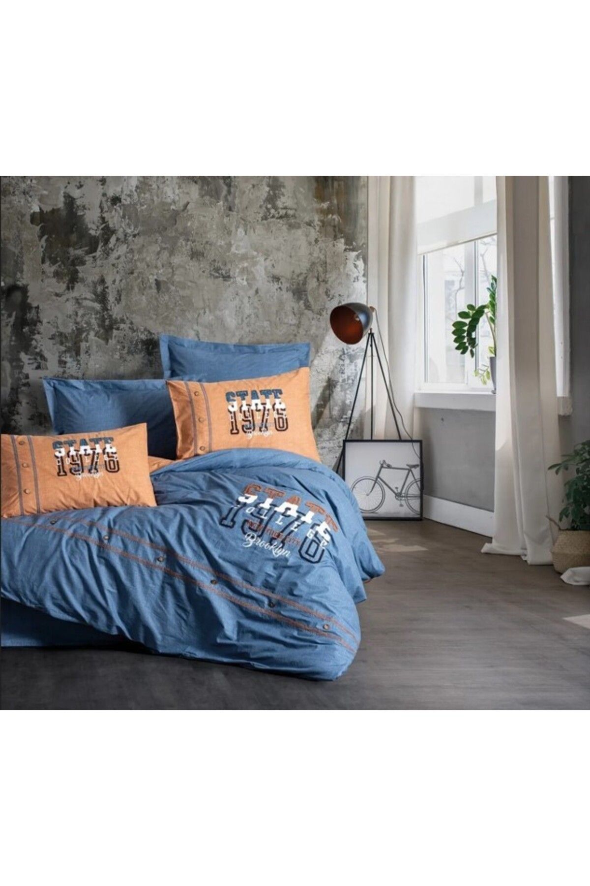 merland benvecocuk Mood Nakışlı Ranforce Çift Kişilik Nevresim Takımı State Tarçın 8680108071151