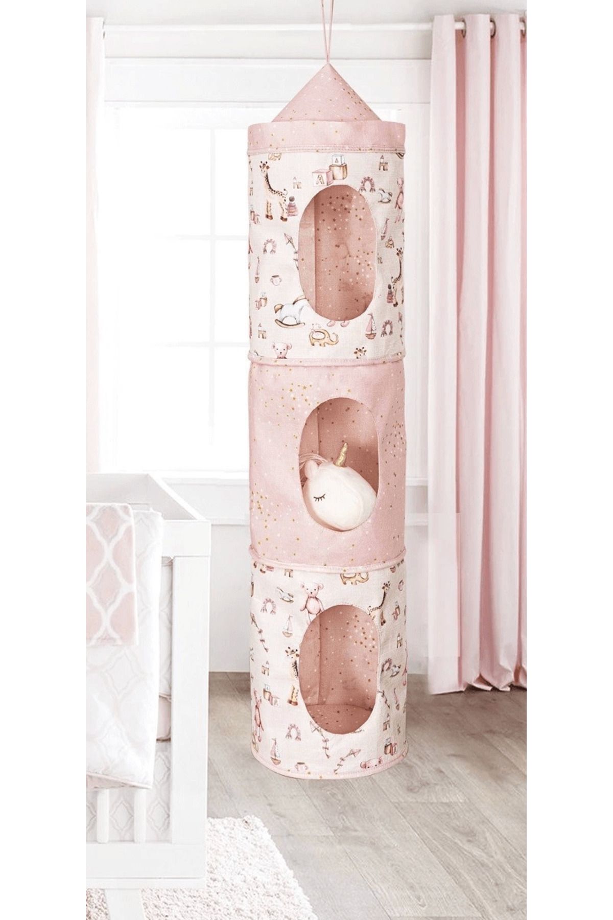 merland benvecocuk Baby 3 Gözlü Kullanışlı Düzenleyici Çok Amaçlı Organizer Kutu (pembe)