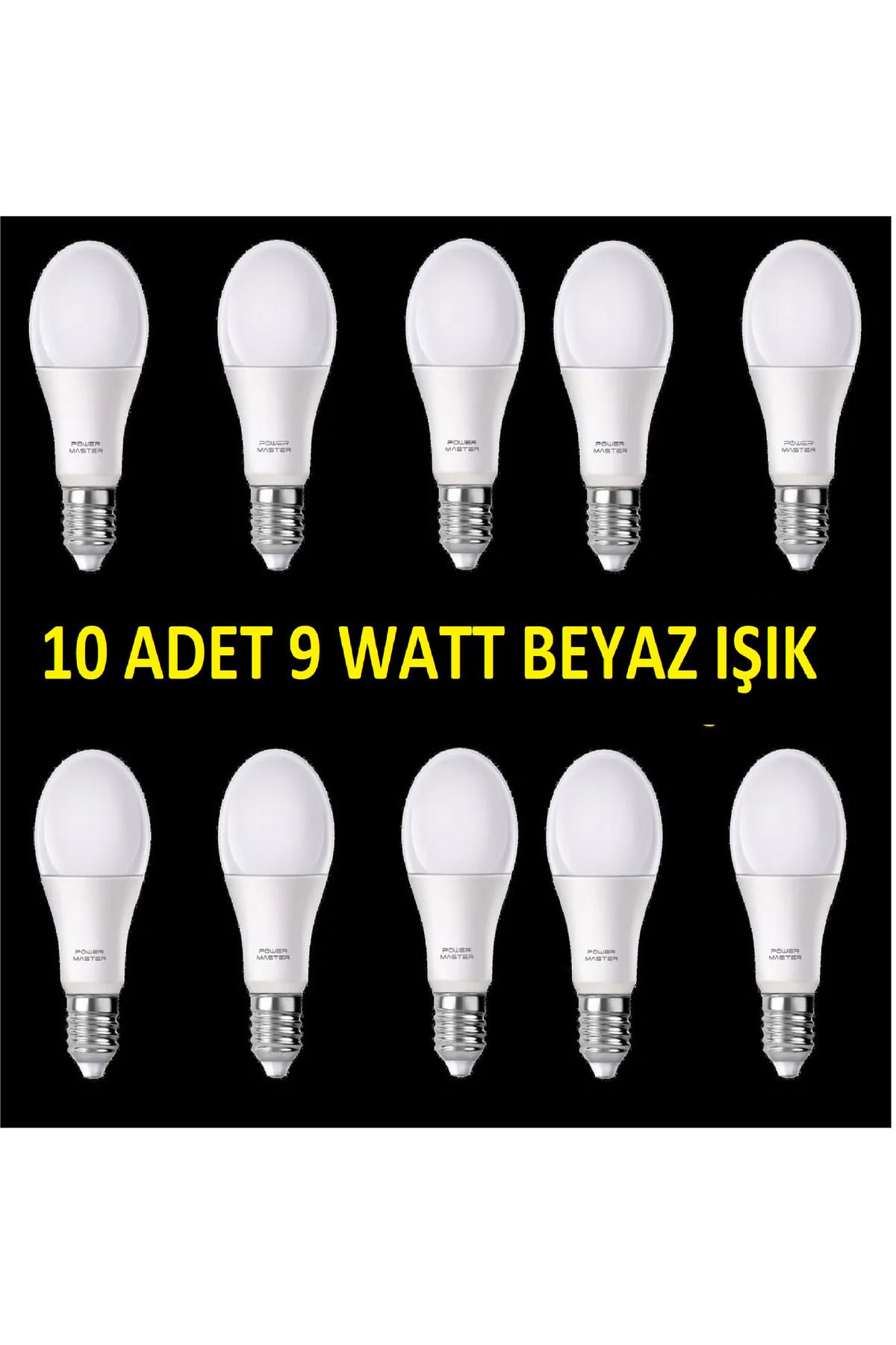 nelerbulurum 10 Adet 220 Volt 9 Watt 810 Lümen Enerji Tasarruflu Led Ampul-9w Beyaz ışık 6500K Led Lamba