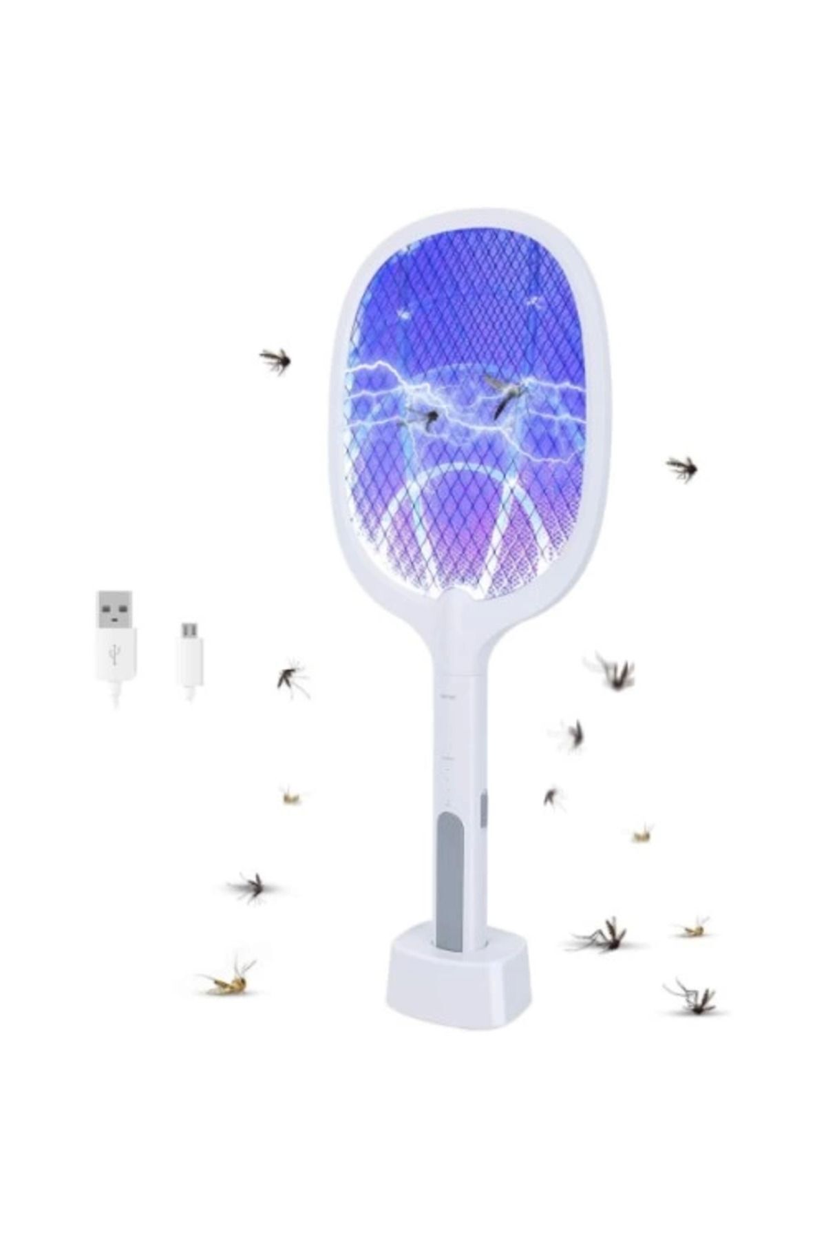 SerenityHaven Şarjlı UV Masa Üstü Sivrisinek Öldürücü Raket