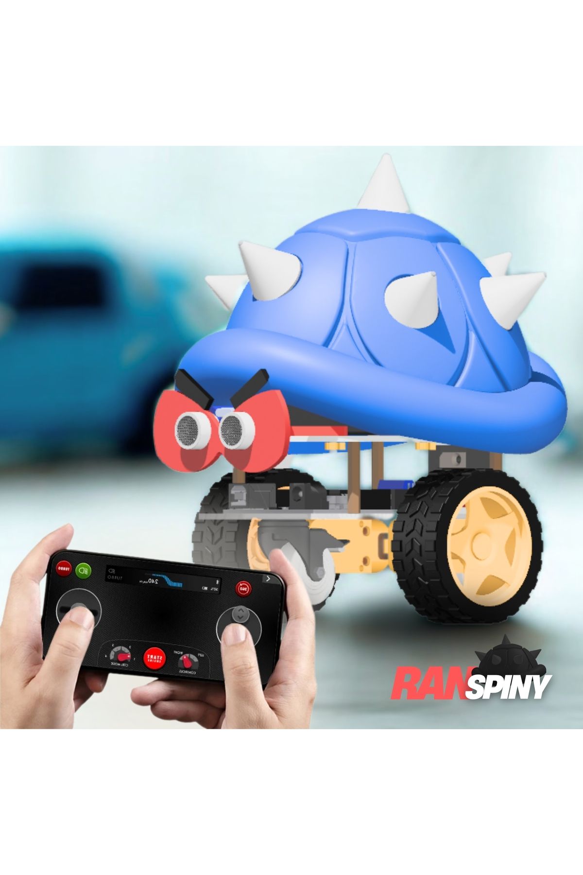 RanProjects SPINY: Kodlanabilir Bluetooth'lu Yeni Nesil Eğitici Eğlenceli Kendin Yap Kamplumbağa Robot