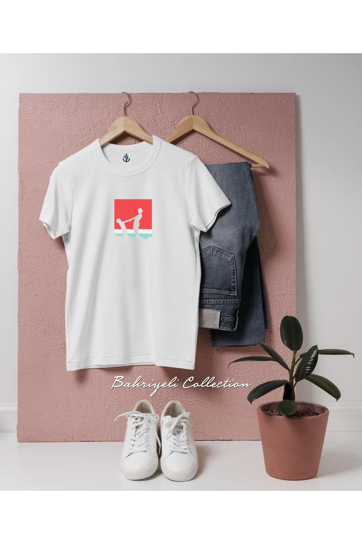 bahriyeli.jpeg Oversize Babalar Günü 9 Özel Tasarımlı Unisex T-Shirt