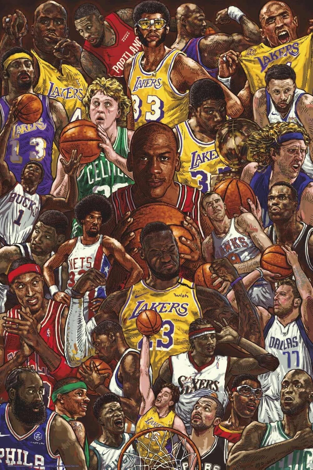 GRUPO ERIK BASKETBALL SUPERSTARS MAXI POSTER