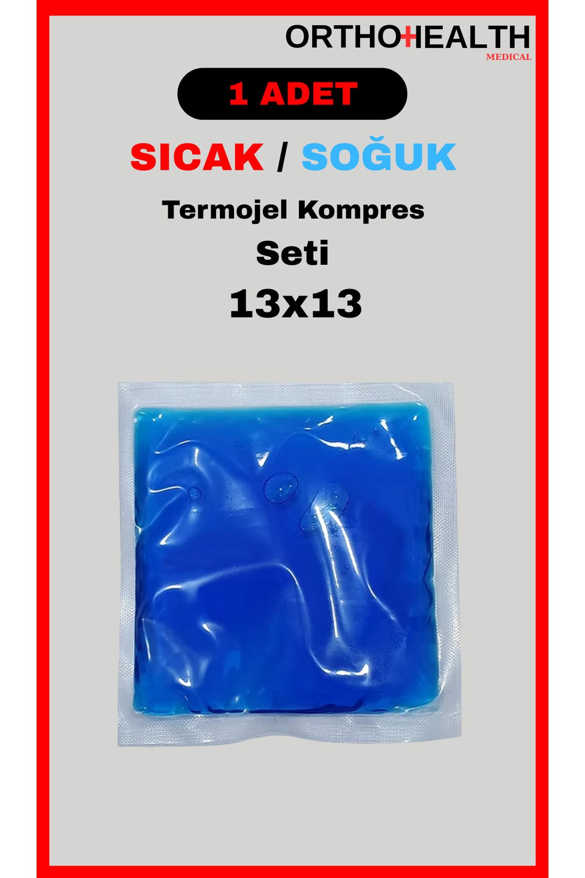 orthohealthmedical Termojel Sıcak Kompres Jel Soğuk Kompres Jel Buz Paketi( 1 Adet 13X13CM)