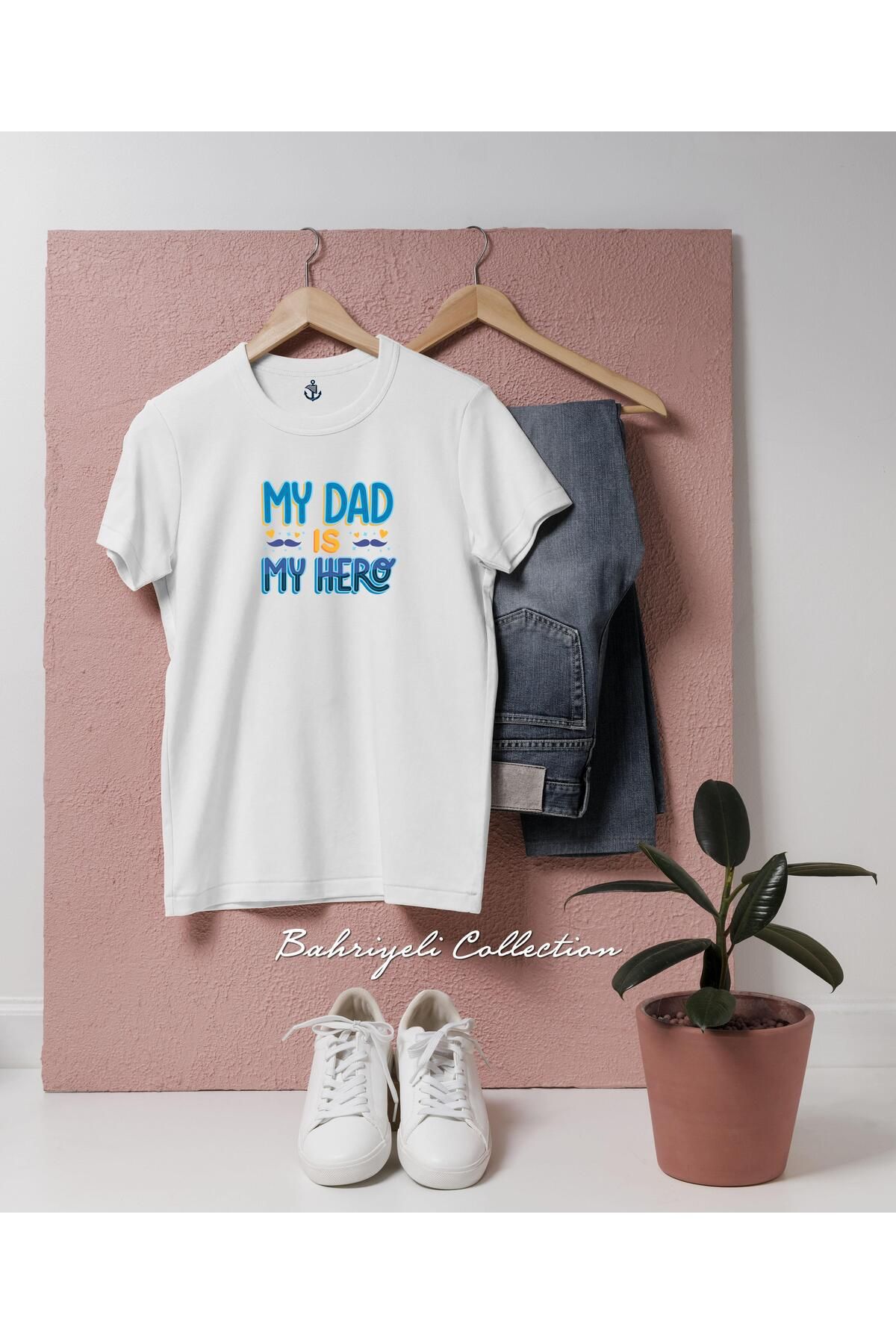 bahriyeli.jpeg Oversize My Dad is my Hero Tasarımlı Unisex T-Shirt