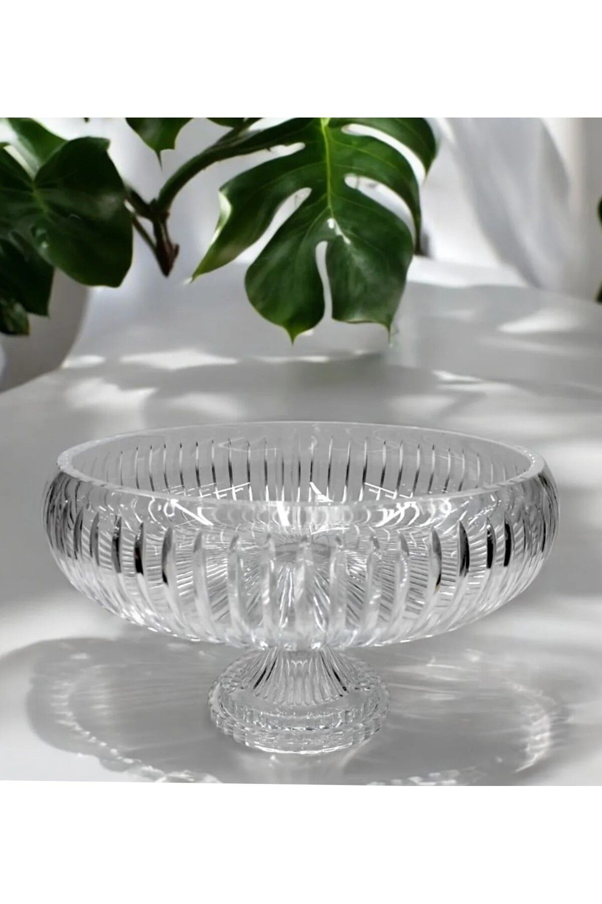 Akden Kristal KESME DEKOR KRİSTAL CAM SALATA KASE 28/22 cm