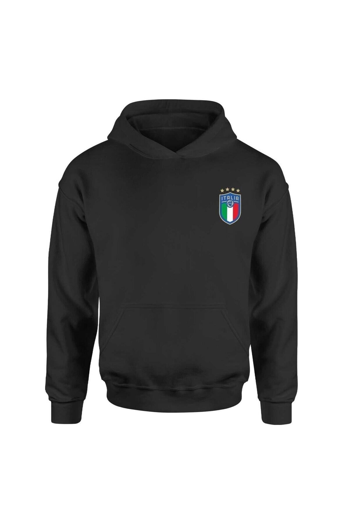 Pisa Art İtalya Futbol Takımı Siyah Hoodie