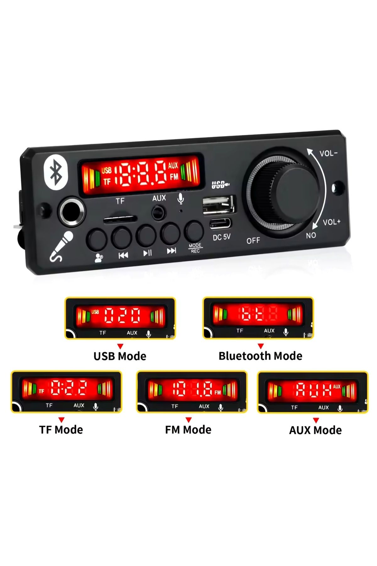 KESEROĞLU Bluetooth Araç teyip mp3 çalar usb li radyo teyp modülü Kaliteli