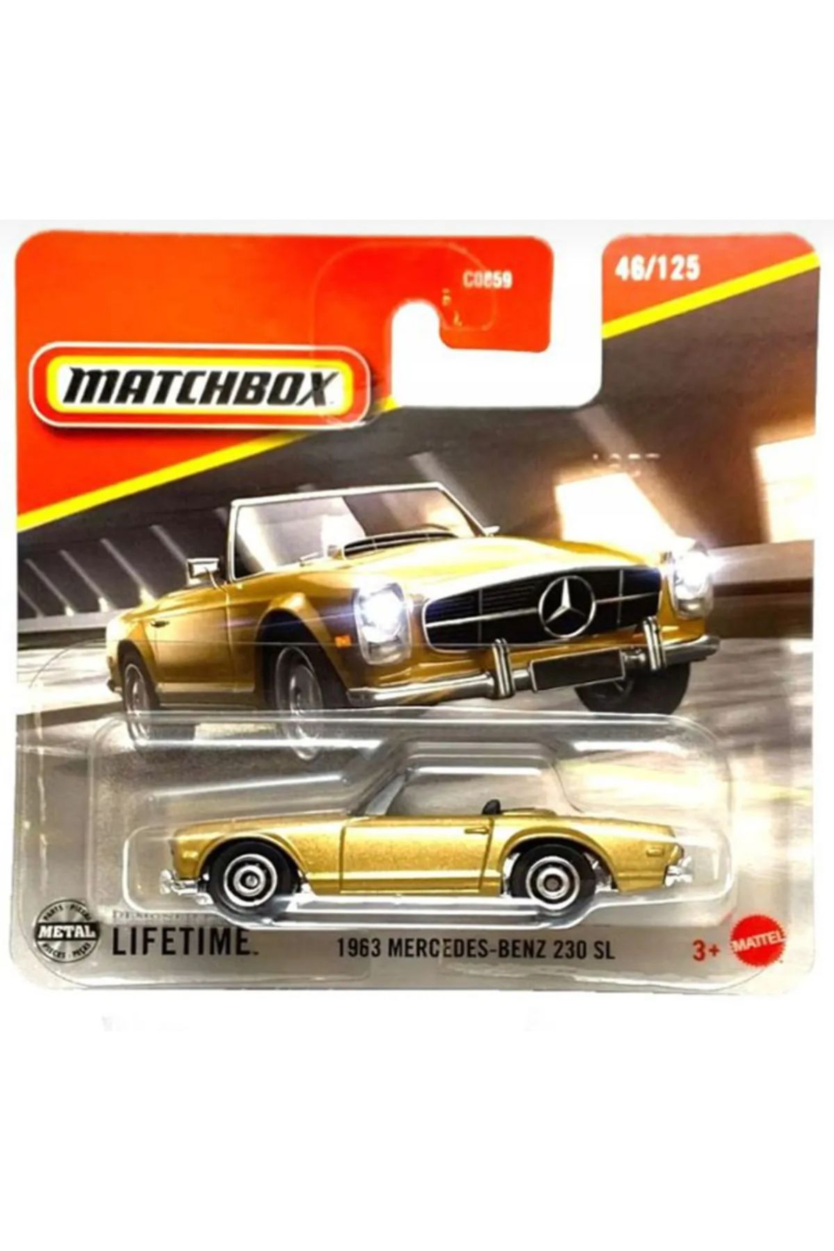 HOT WHEELS Matchbox 1:64 Ölçek 1963 Mercedes-Benz 230 Sl Gold