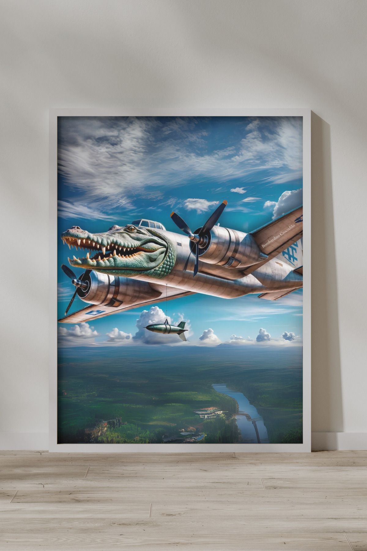 FGHGF Bombardiro Crocodilo Çerçevesiz Poster & Duvar Tablosu