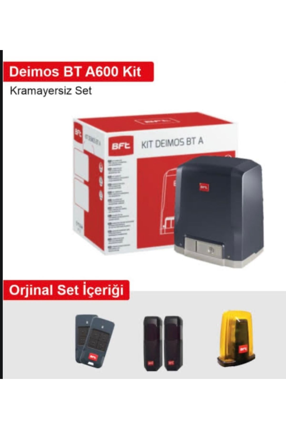 Bft Deimos Bt A 600 Yana Kayar Otomatik Sürgülü Bahçe Kapısı Motoru KREMAYER DİŞLİSİ YOKTUR