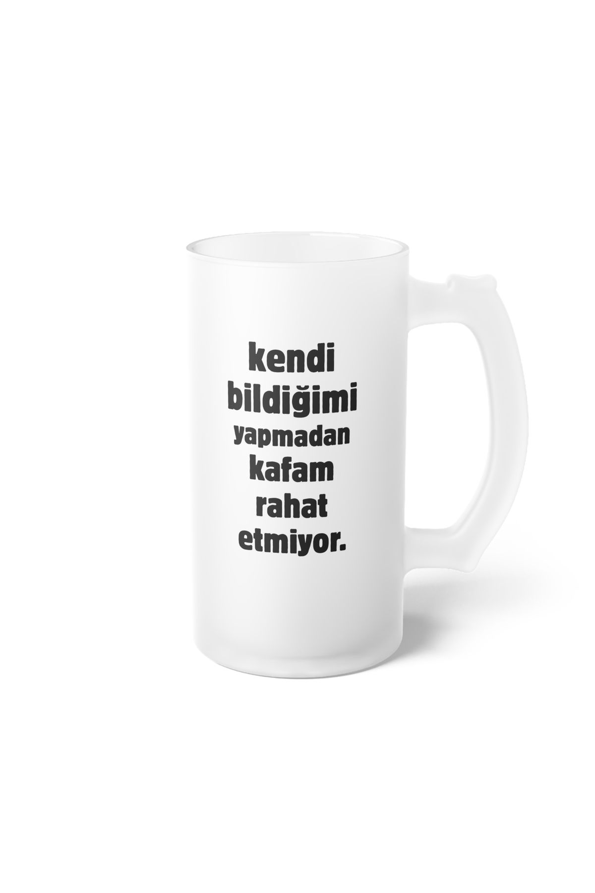 BASKIBAZAR Since 2020 Kendi Bildiğimi Yapmayınca Baskılı Buzlu Hediyelik Bira Bardağı - Doğum Günü - Sevgililer Günü