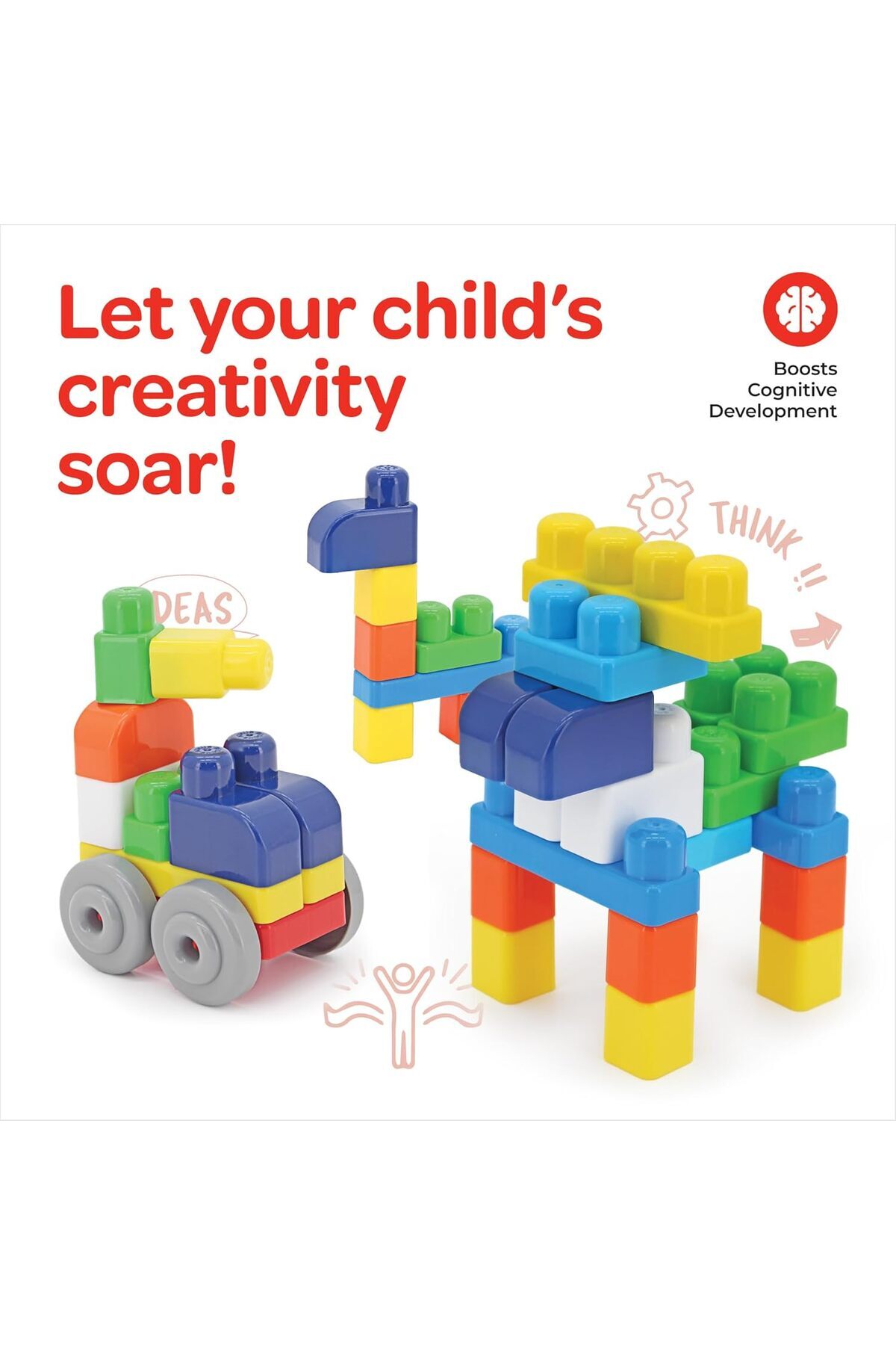 بلاکهای خلاقانه اسباببازی مون برند برای کودکان - ۳۰ عددی