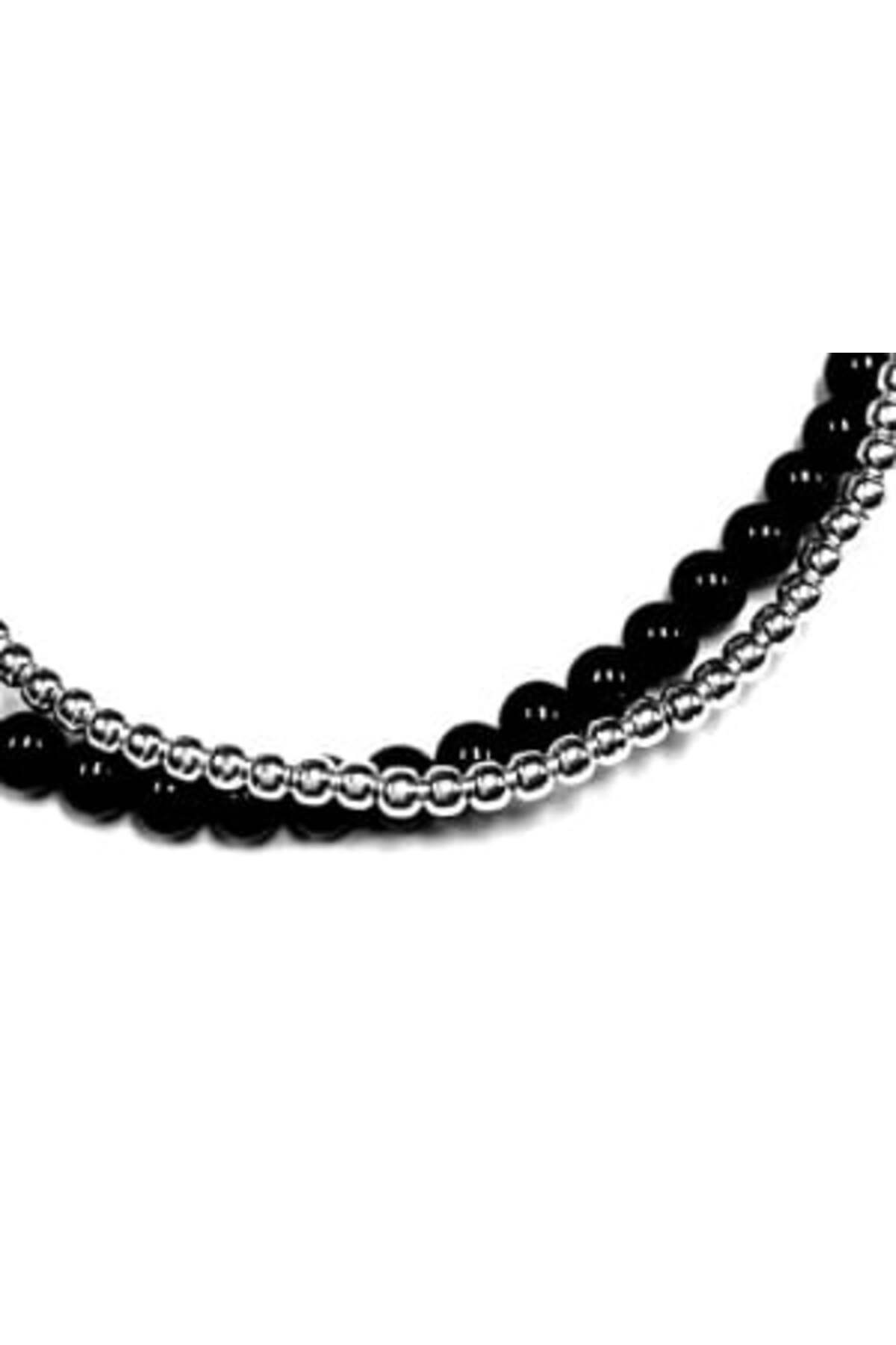 byRetroChique-Double bracelet byRetroChique onyx and silver 3