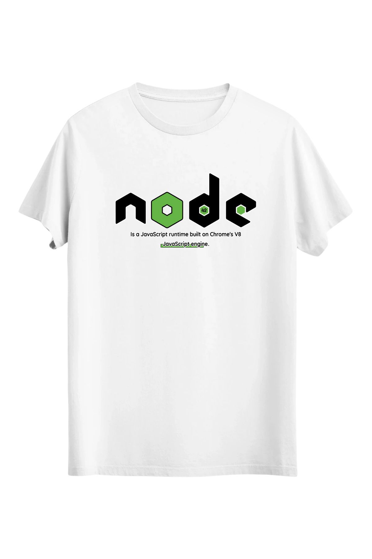 srcmarket Yazılımcılara Özel, Nodejs Baskılı Unisex Tshirt