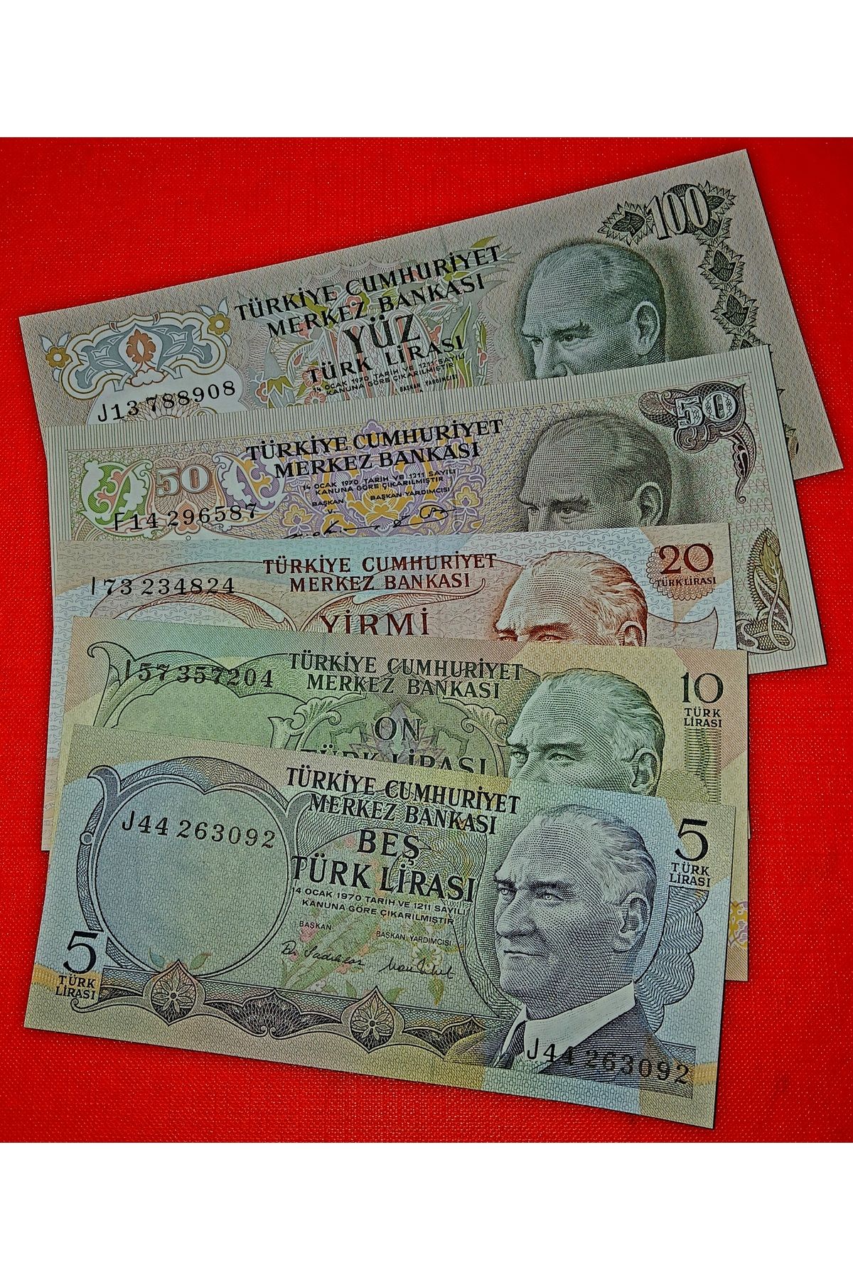 DÜZGÜN TİCARET 6. Emisyon Kağıt Para Seti Çil 5 Adet