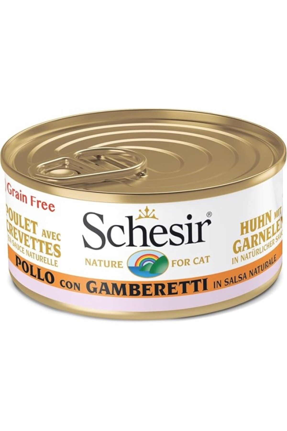 ShopZum Schesir Yetişkin Kedi Konservesi 70 Gr Tavuk Etli + Karides