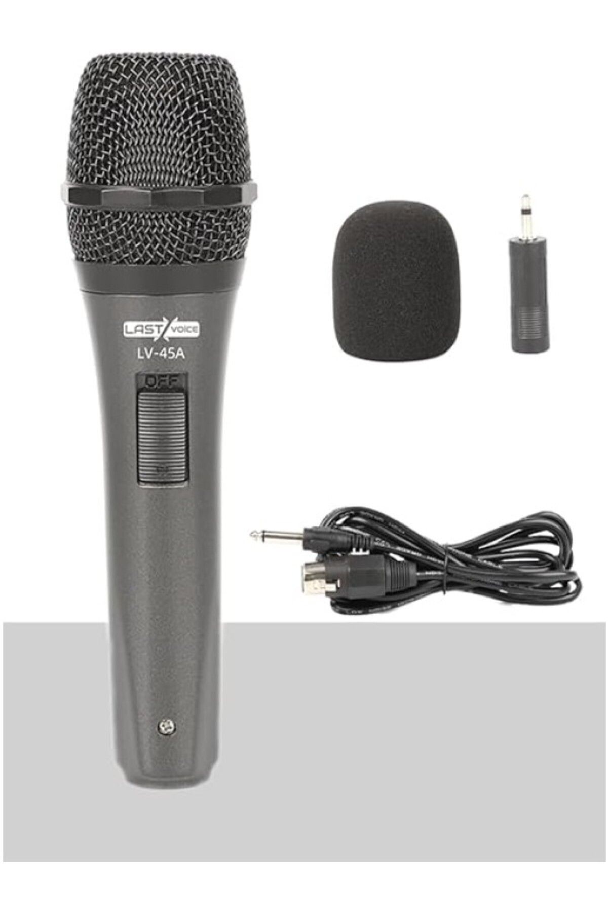 ShopZum Lastvoice Lv-45A Dinamik Kablolu El Mikrofon (Kablo Sünger Ve Aparat Hediyeli)