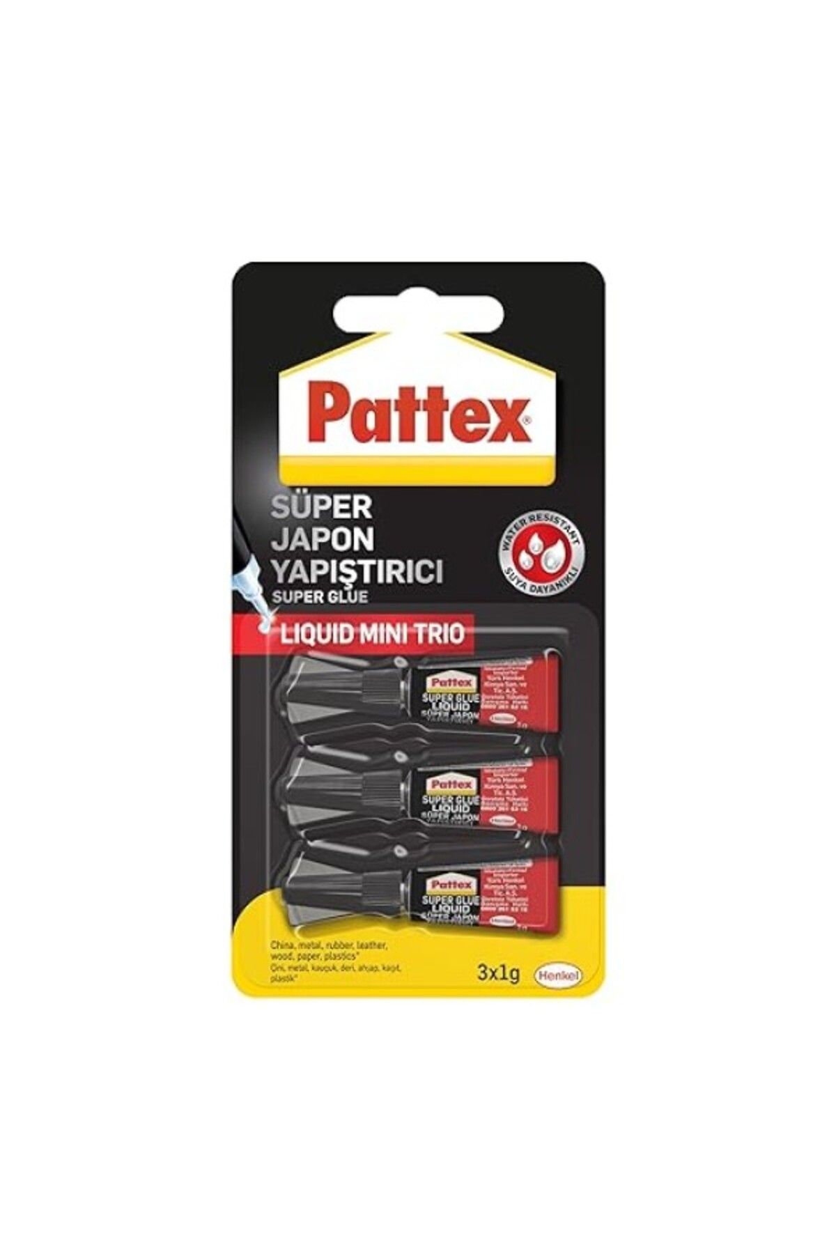 ShopZum Pattex Süper Yapıştırıcı Mini Trio, Kaliteli Onarımlar Için Çok Amaçlı Güçlü Yapıştırıcı, Özel