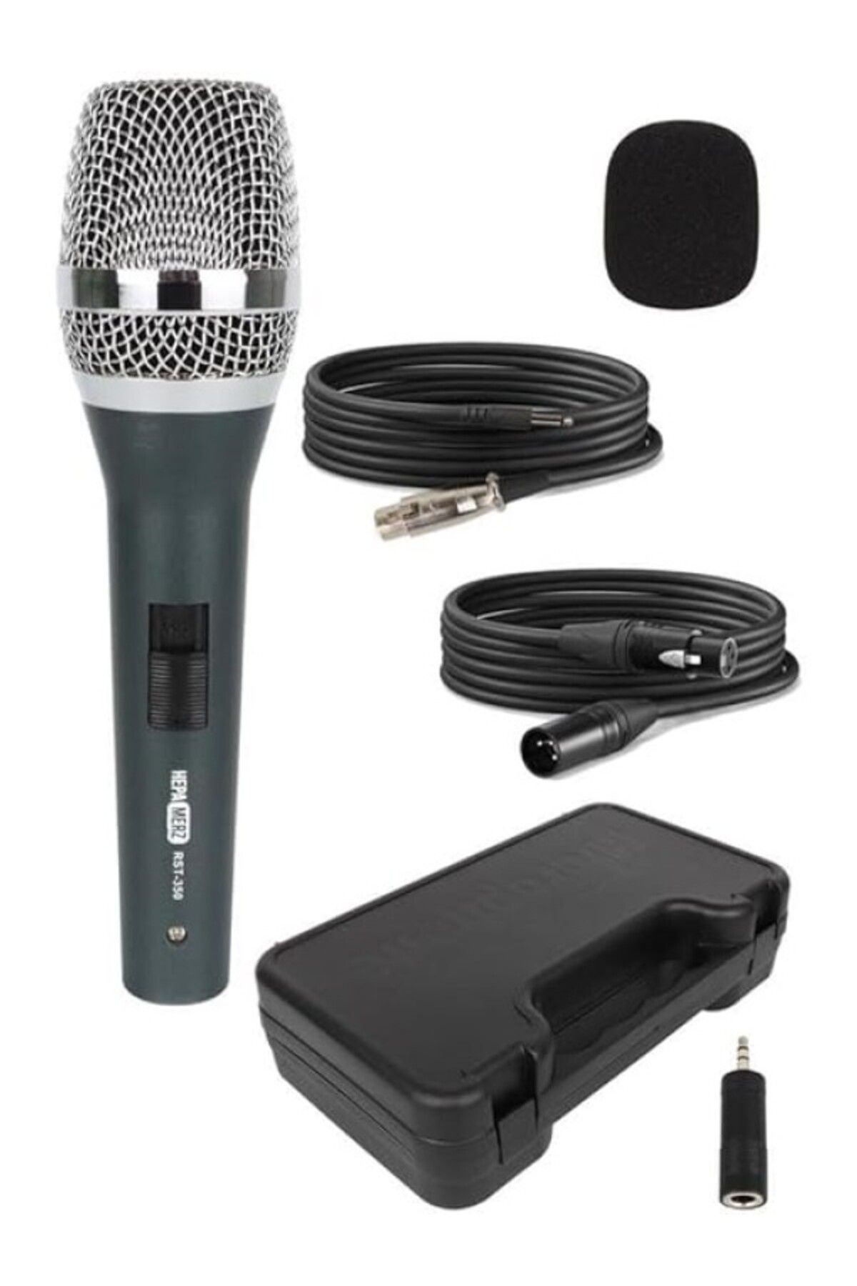 ShopZum Hepa Merz Rst-350 Profesyonel Dinamik Cardioid Kablolu El Mikrofonu Kaliteli (Çanta Ve Full Set)