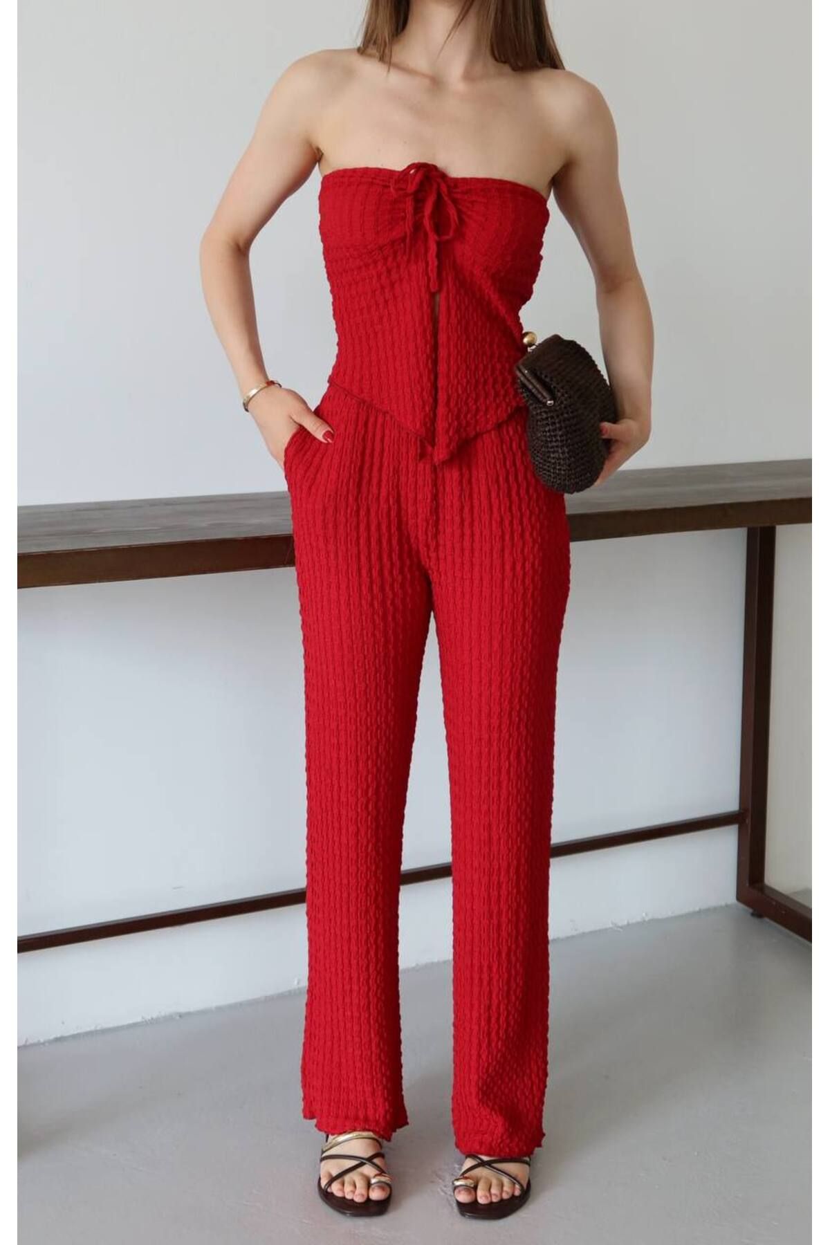 Moda Alkoç premium seri alt üst cepli takım