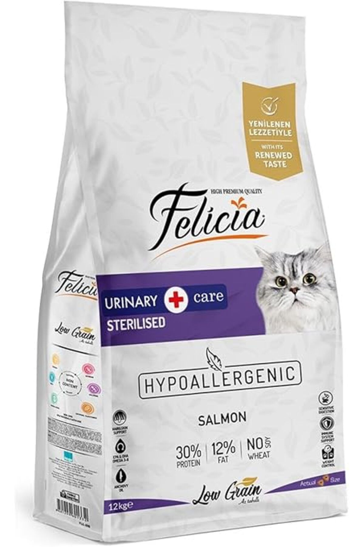 ShopZum Felicia Az Tahıllı Sterilised Somonlu Kedi Maması 12 Kg