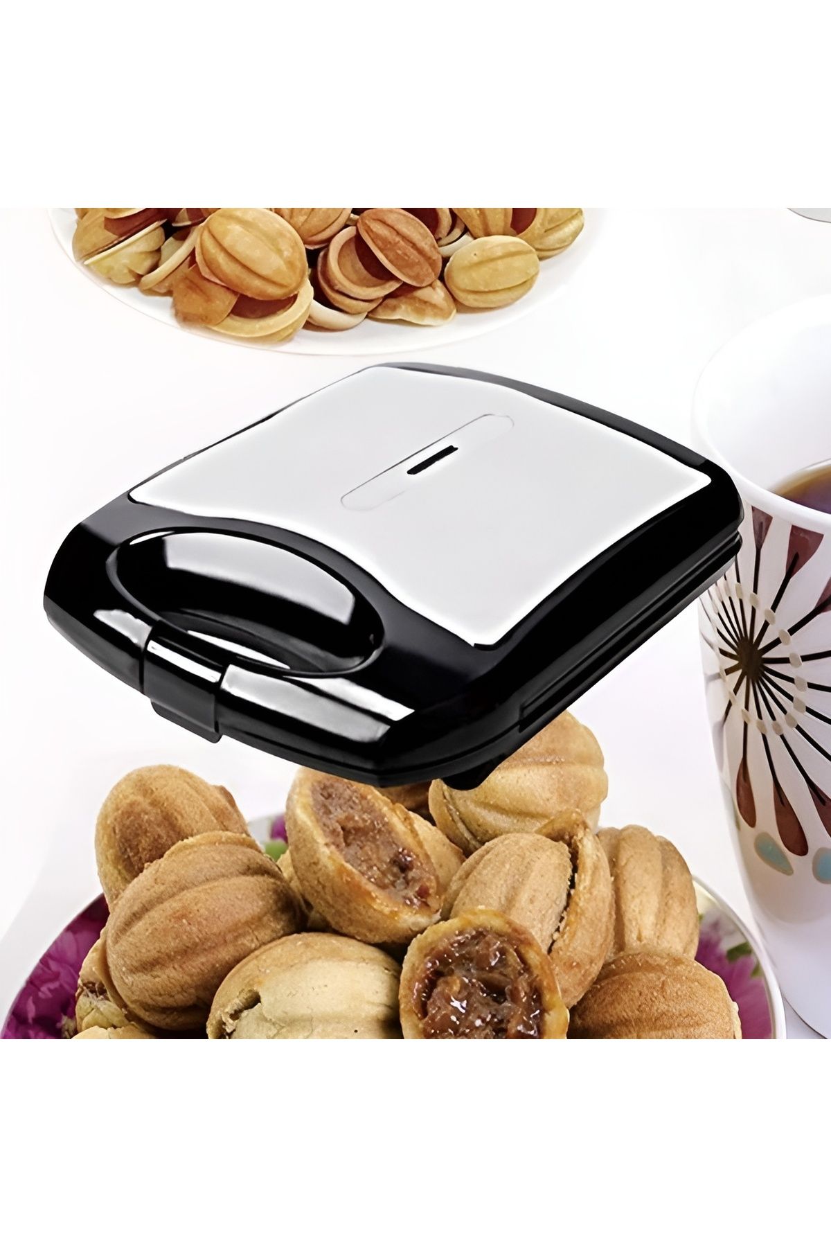 Generic-Electric Nut Cake Maker – 24PCS Mini Waffle Machine with Non-Stick Plate for Easy Baking 1400W 4