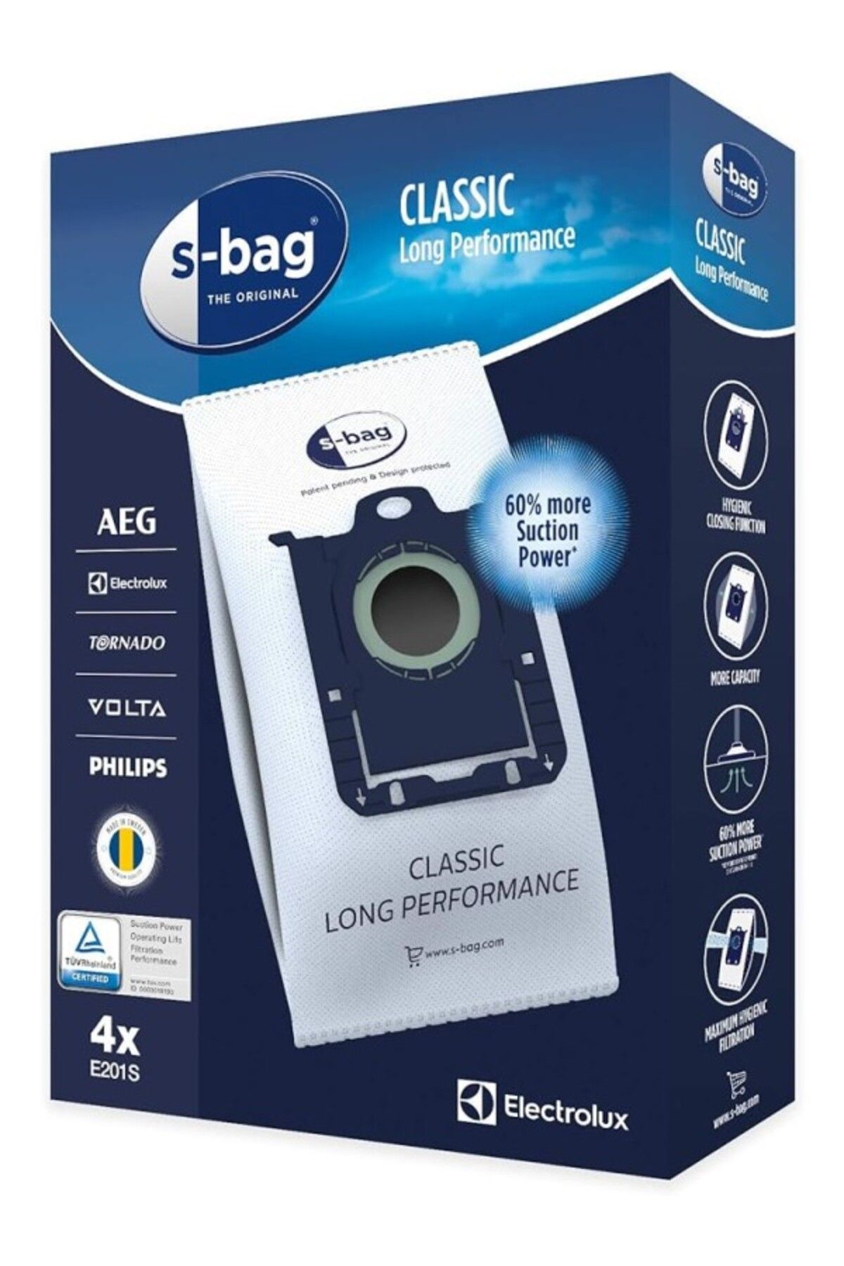 ShopZum Electrolux E201S Sentetik 3 Katmanlı Elektrikli Süpürge Torbası