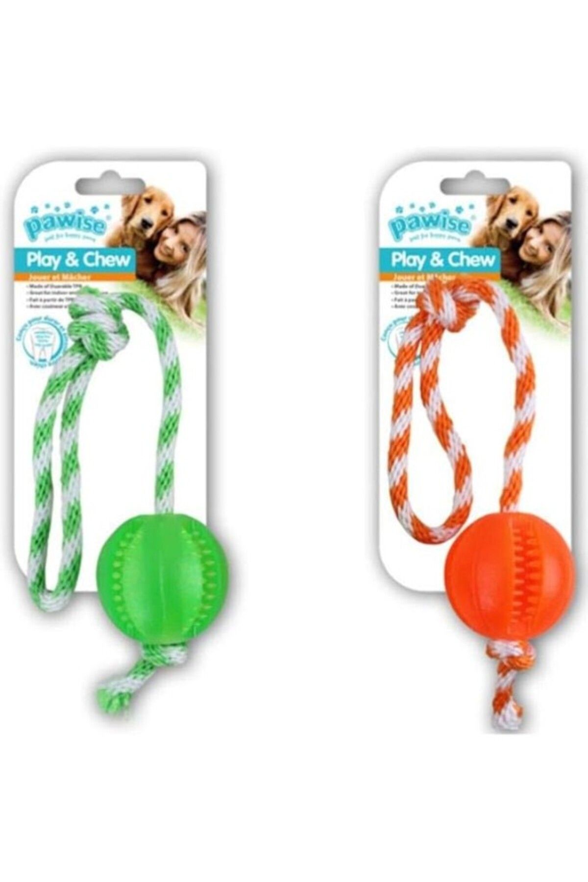 ShopZum Pawise Kemirme Oyuncağı İpli Top 40 Cm