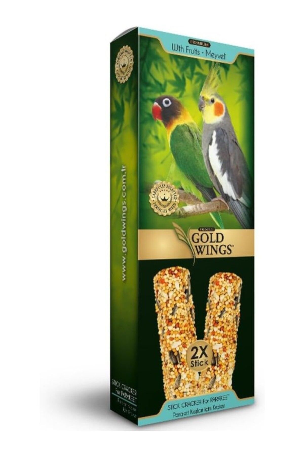 ShopZum Gold Wings Premium Paraket 2'Li Kraker Meyveli