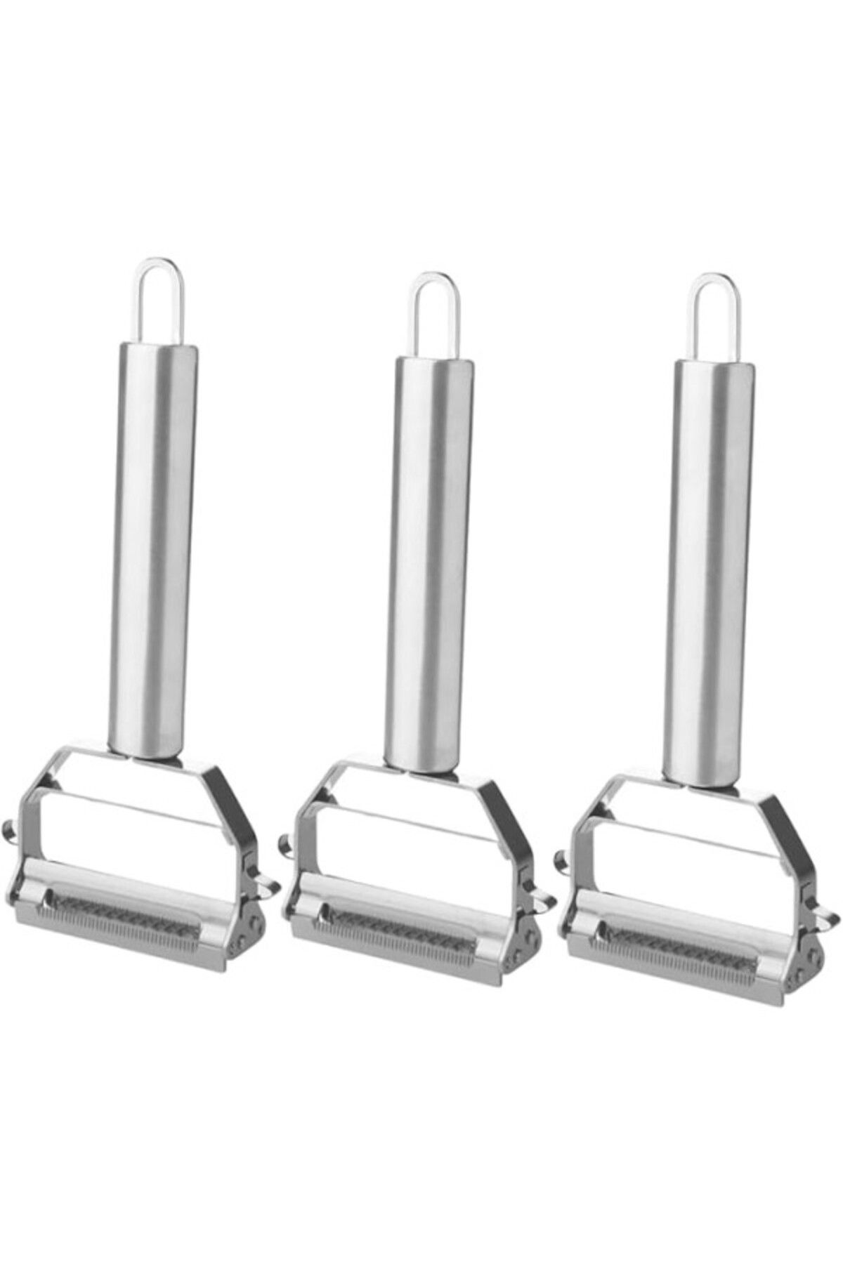 ShopZum Paslanmaz Çelik Jülyen Doğrayıcı Metal Saplı Soyucu Ahşap Desenli Başlıklı Soyacak Meyve