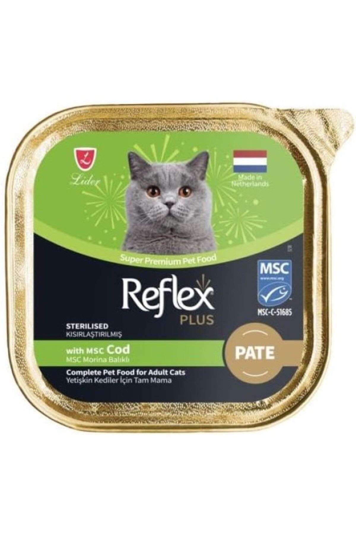 ShopZum Reflex Plus Pate Balıklı Kısır Kedi Konservesi 85 Gr