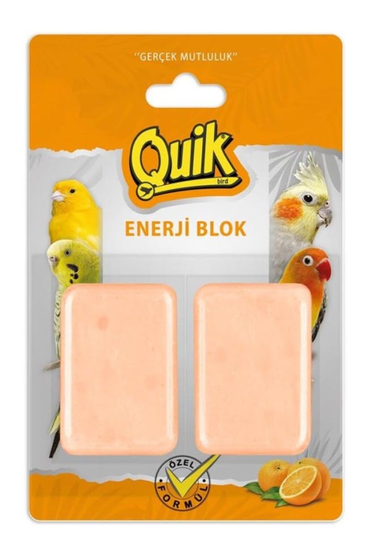 ShopZum Quik Kuşlar İçin Enerji Bloğu, Portakallı, 2'Li