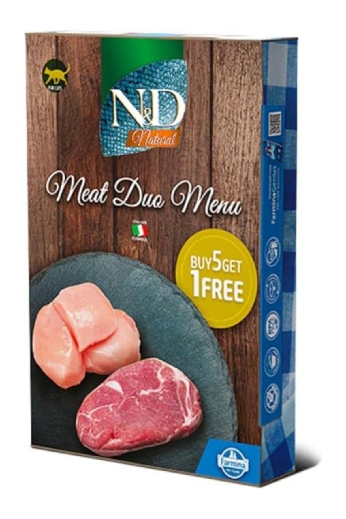 ShopZum Farmina N&amp;d Nd Etli Konserve Kedi Maması Çeşitleri 70 gr 6 Al 5 Öde