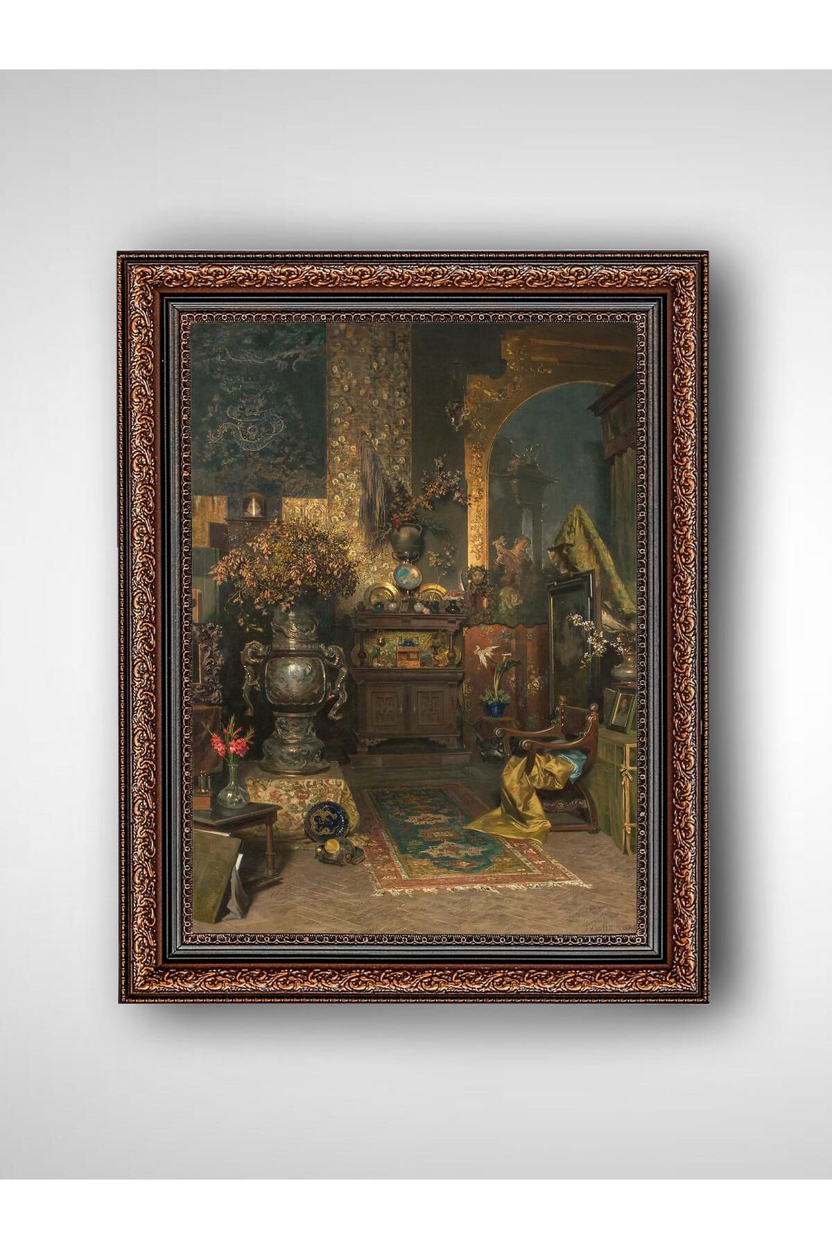 WoodyArts Eski Bir Oda - Kahverengi Vintage Çerçeve