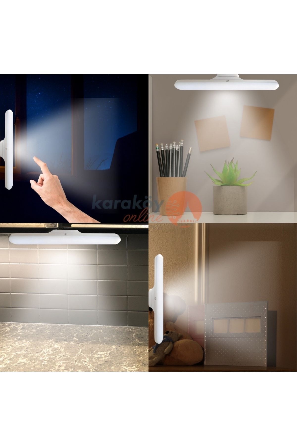 SerenityHaven Hightek Dokunmatik Şarjlı 4 Modlu 3w Led Aplik Beyaz Kasa
