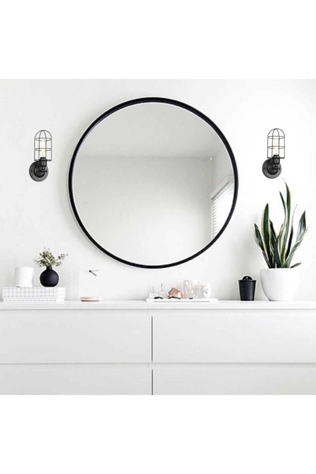 SerenityHaven RETRO VİNTAGE SİYAH KAFES 1XE27 HAREKETLİ BAŞLIK METAL DUVAR APLİK NOT:1 ADET FİYATIDIR.