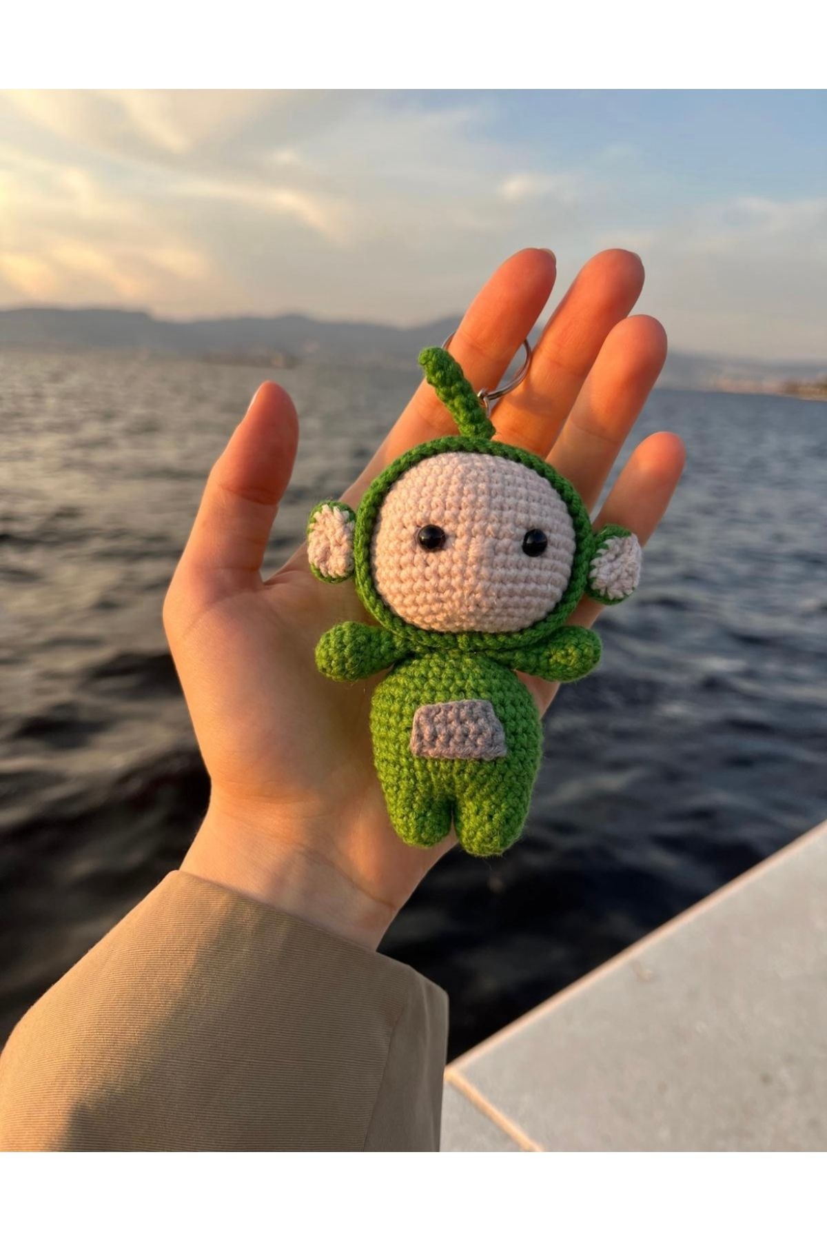 Handmade Teletubbies Dipsy Anahtarlık, çanta charmı