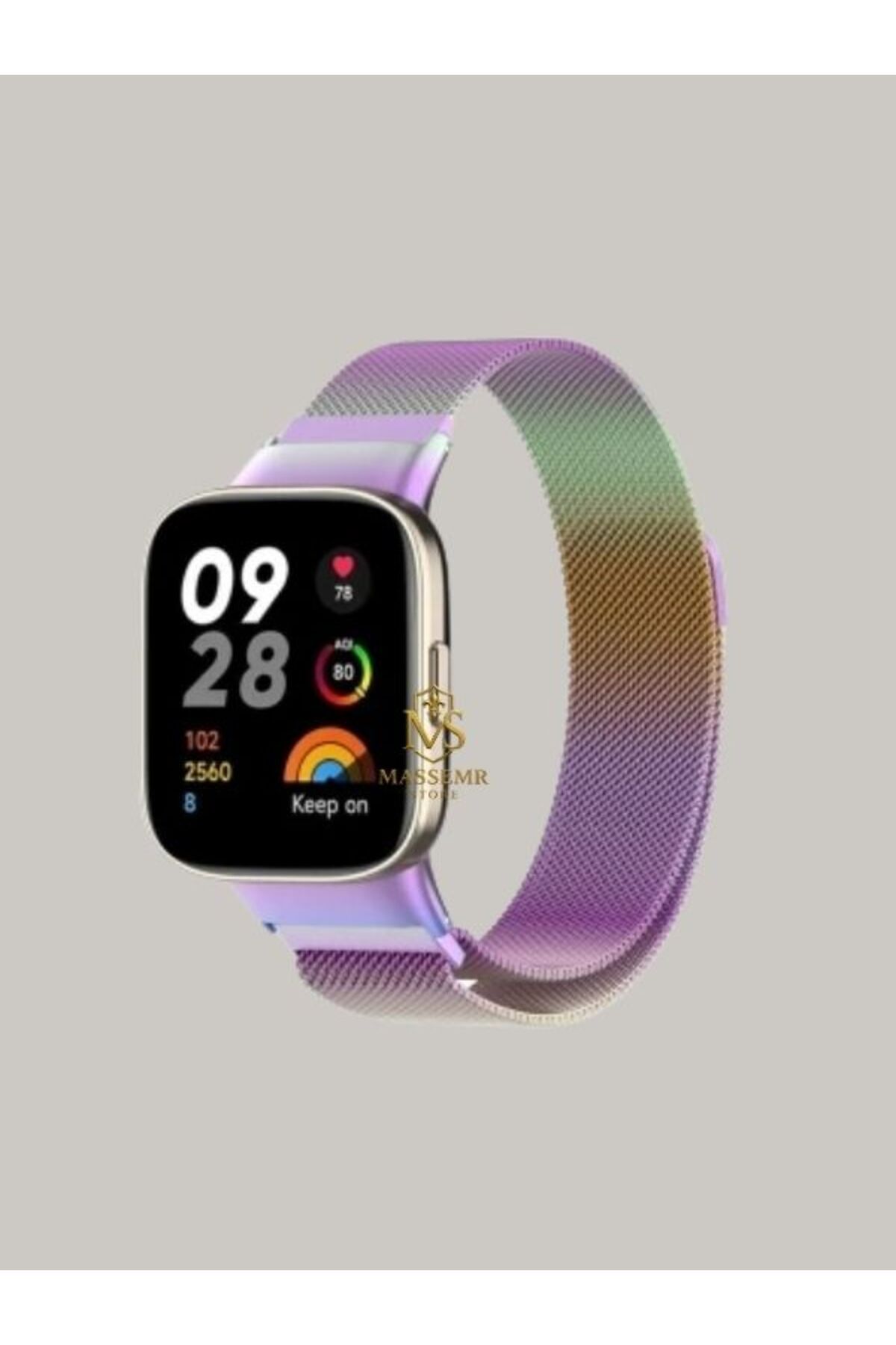 Massemr Xiaomi Redmi Watch 3 Uyumlu Metal Mıknatıslı Akıllı Saat Kordonu – Şık ve Ayarlanabilir