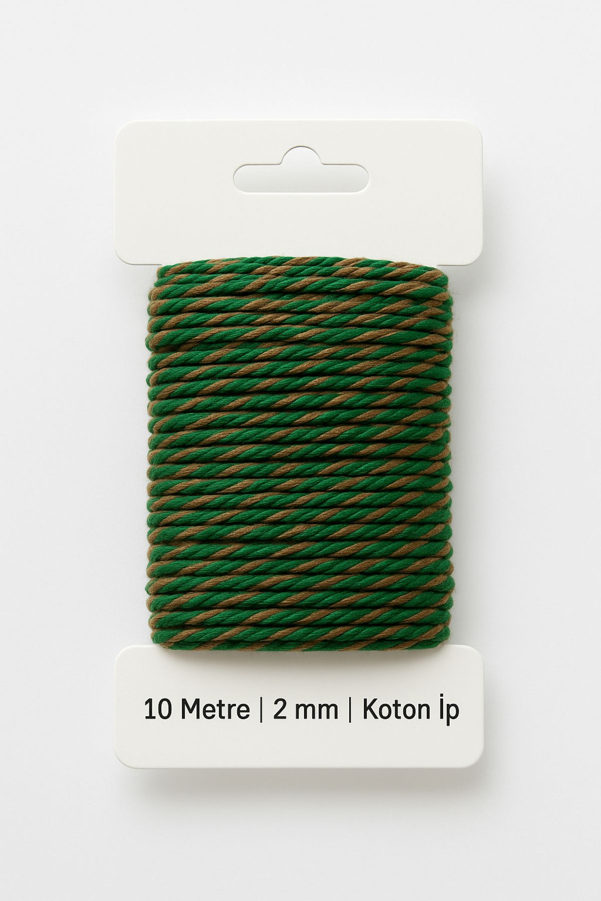 OLİ Art Yeşil Kraft Koton Paketleme İpi 10 Metre Koton Paket İpi 10m