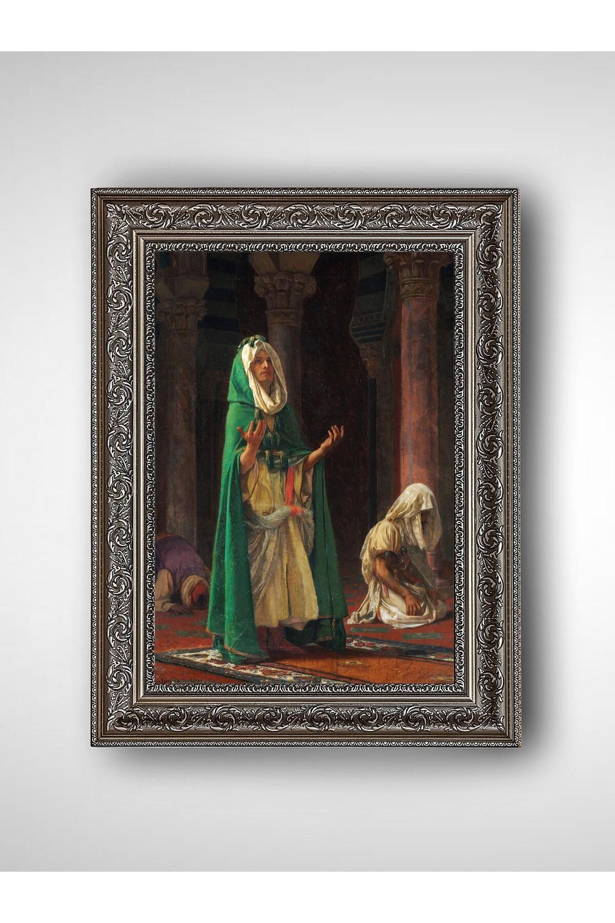 WoodyArts Dua ve Namaz - Gri Vintage Çerçeve