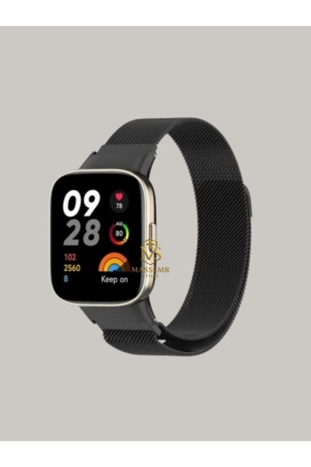 Massemr Xiaomi Redmi Watch 3 Uyumlu Metal Mıknatıslı Akıllı Saat Kordonu – Şık ve Ayarlanabilir