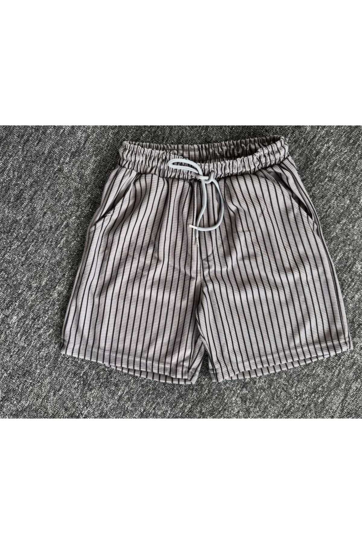 DWN WEAR Yazlık Pamuklu yan Cepli Beli Lastikli Şort