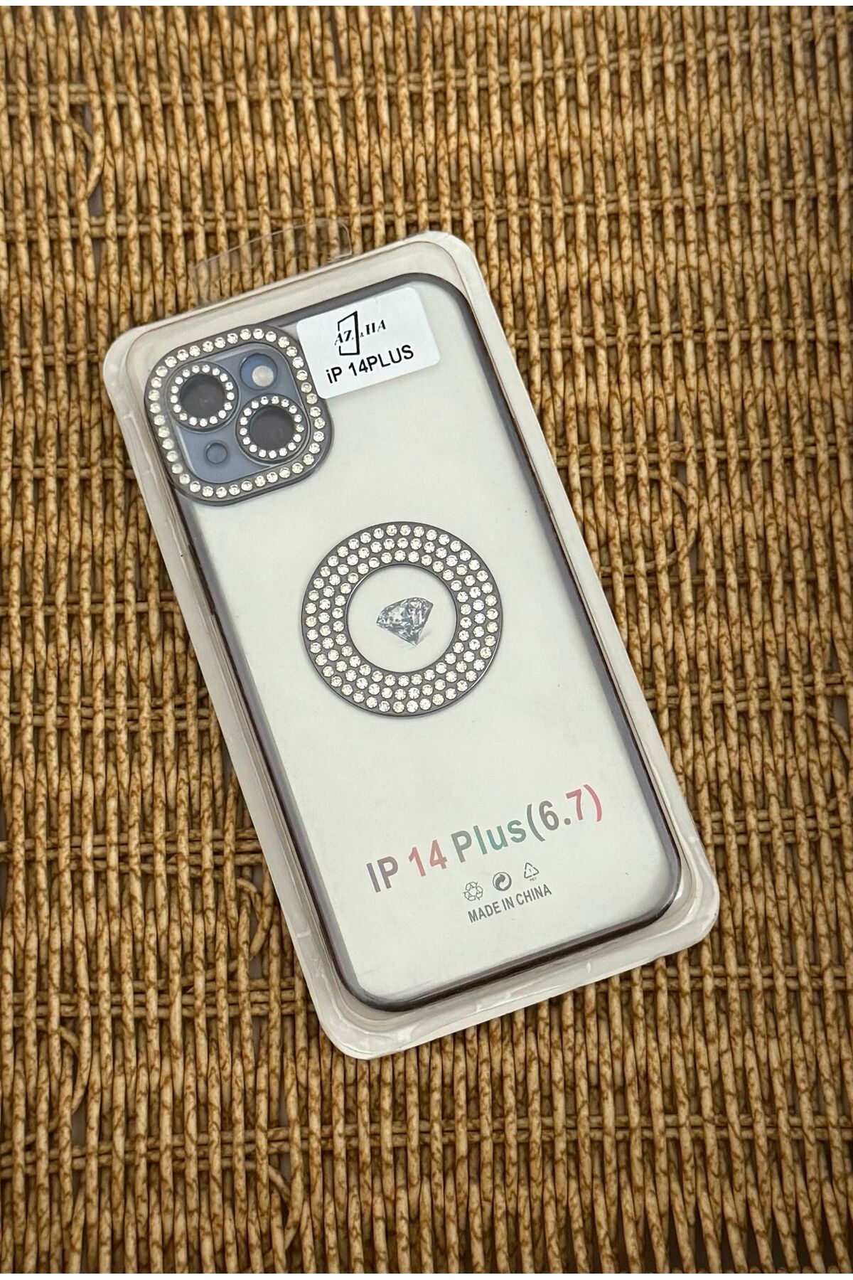 Soffany iPhone 14 plus taşlı lazer kılıf