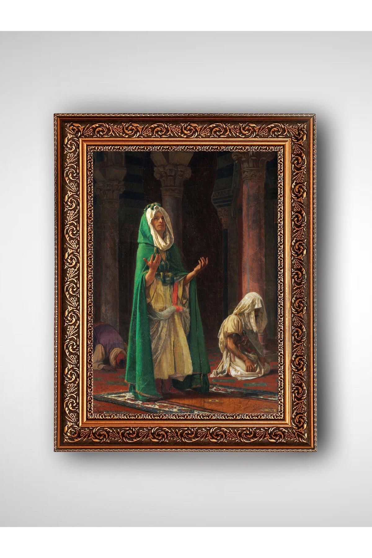 WoodyArts Dua ve Namaz - Altın Renkli Vintage Çerçeve