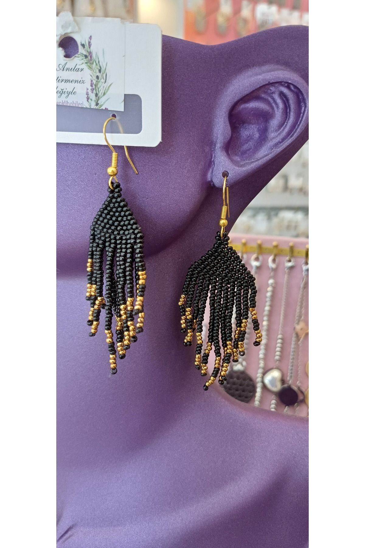Jewerly Elemeği boncuklu kadın küpe