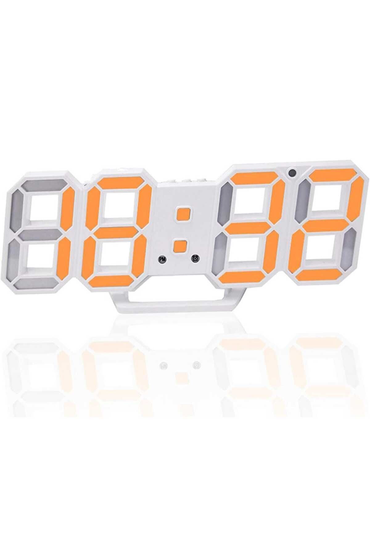 Generic-3D LED Digital Wall Clock – USB Powered Alarm with Temp, Date, Auto Brightness 1